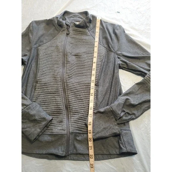 Mondetta Meduim Jacket Lightweight Zipoed Gray Textured Pockets Womens - Picture 11 of 16